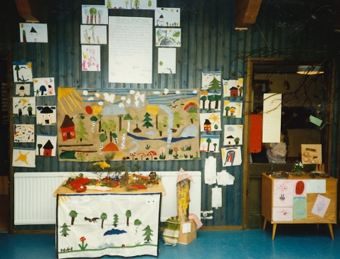 Arkivbild som visar ett konstverk skapat av barn på Lovisebergs förskola