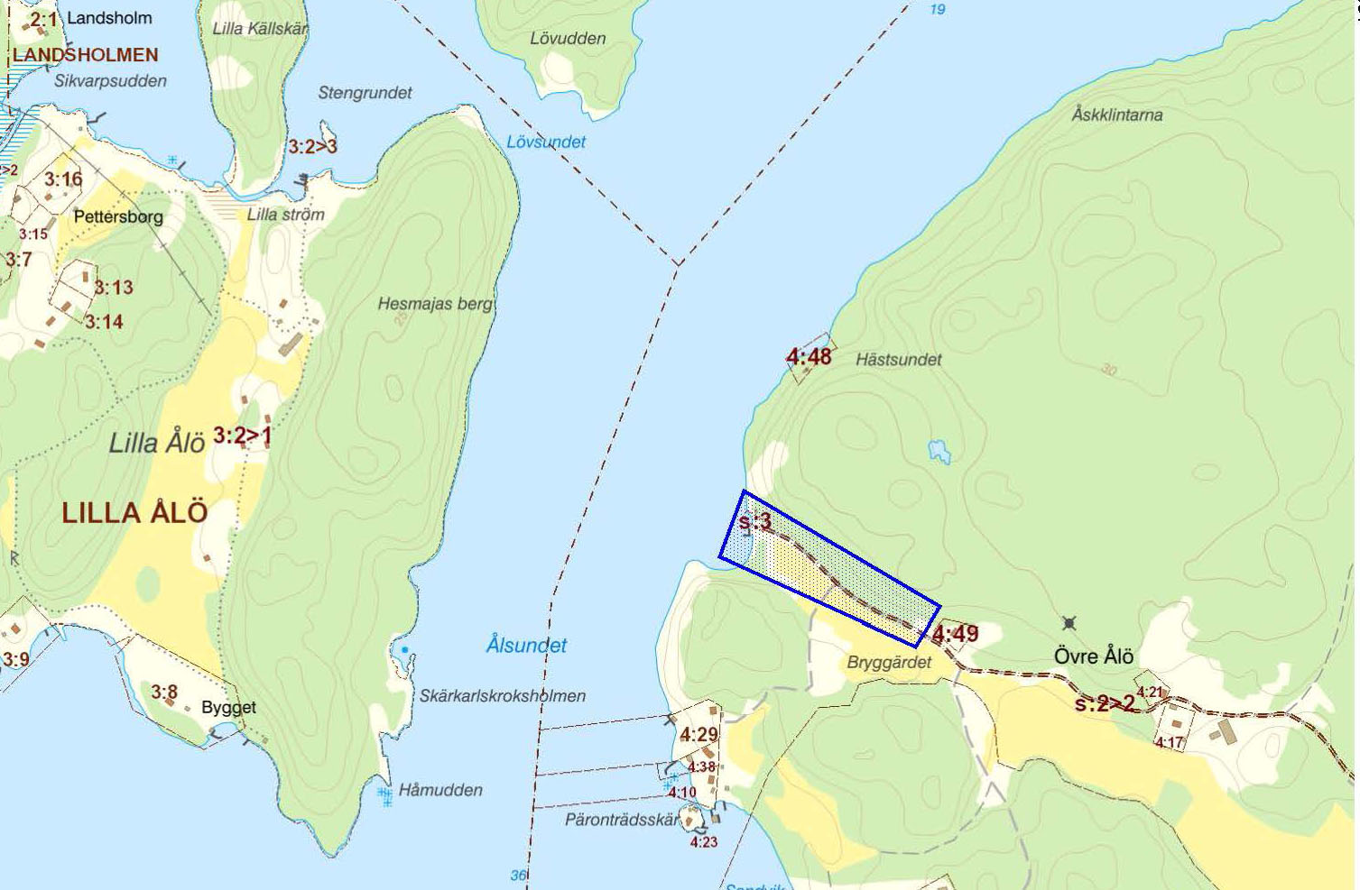 Situationsplan Stora Ålö 4.47