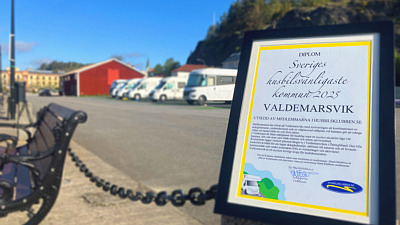 Valdemarsvik är Sveriges husbilsvänligaste kommun