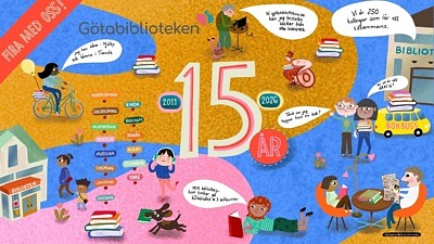 Götabiblioteken fyller 15 – vi firar i Valdemarsvik!